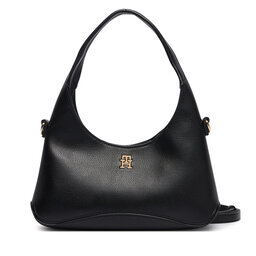 Tommy Hilfiger Handtasche Tommy Hilfiger Th Everyday Mini Hobo AW0AW19185 Schwarz