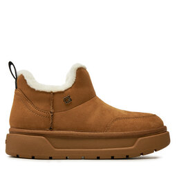 Guess Polokozačky Guess Unie FLFUNN ESU10 Hnědá