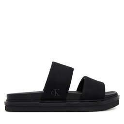 Calvin Klein Jeans Šľapky Calvin Klein Jeans Flat Molded Dbl Bar Sandal Cv YM0YM01222 Čierna