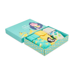 Happy Socks Set di 3 paia di calzini lunghi da bambini Happy Socks XKJUN08-0200 Verde