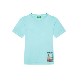 United Colors Of Benetton United Colors Of Benetton Póló 3PCMC10N7 Kék Regular Fit