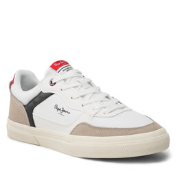 Pepe Jeans Sneakersy Pepe Jeans Kenton Master Mesh PMS30905 White 800