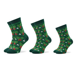 Rainbow Socks Ankelstrumpor unisex 3-pack Rainbow Socks Xmas Balls Grön