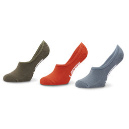 Vans Súprava 3 párov krátkych pánskych ponožiek Vans Classic Super No Show VN000XTT6UA1 No Dkred