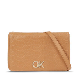 Calvin Klein Kabelka Calvin Klein Re-Lock Double Gusett Xbody-Emb K60K611532 Brown Sugar GA5