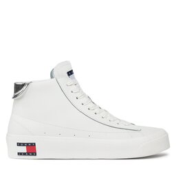 

Снікерcи Tommy Jeans Tjw Vulc Leather Plat Mc EN0EN02285 Ecru YBL, Білий