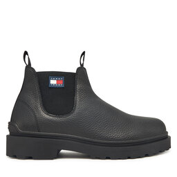Tommy Jeans Боти тип челси Tommy Jeans Tjm Chelsea Leather Wl EM0EM01670 Черен