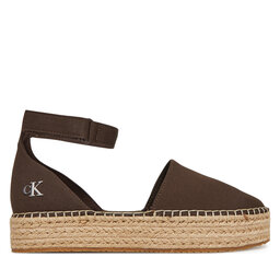 Calvin Klein Jeans Еспадрили Calvin Klein Jeans Flatform Espadrille Sling Mg YW0YW01735 Кафяв