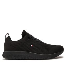 Tommy Hilfiger Snīkeri Tommy Hilfiger Corporate Knit Rib Runner FM0FM02838 Melns