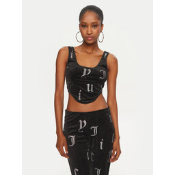 Juicy Couture Juicy Couture Top Cait JCMCS224252 Schwarz Slim Fit