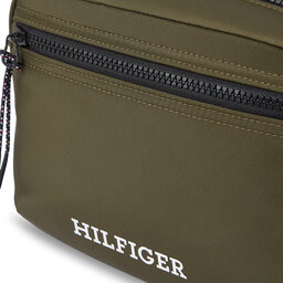

Плоска сумка Tommy Hilfiger Th Monotype Ew Reporter AM0AM11546 Army Green RBN, Зелений