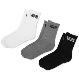 Vans Set de 3 perechi de șosete lungi de damă Vans Classic Crew Boys VN000XNQIZH Black Assort