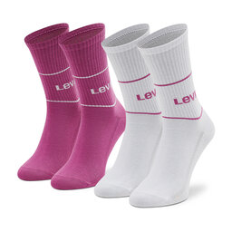 Levi's® Set 2 parov ženskih visokih nogavic Levi's® 701210567 Dahlia Purple 006