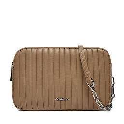 Calvin Klein Borsetta Calvin Klein Mini Line Quilt Camera Bag K60K613078 Grigio