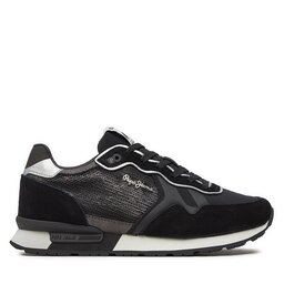 Pepe Jeans Sneakersy Pepe Jeans Brit Sequins W PLS40009 Černá