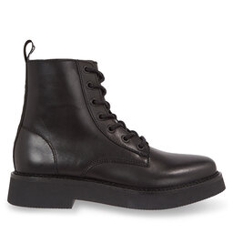 Tommy Jeans Botki Tommy Jeans Tjw Lace Up Flat Boot EN0EN02310 Czarny