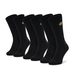 Dickies Set di 3 paia di calzini lunghi unisex Dickies Valley Grove DK0A4X82BLK1 Blk