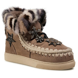 Mou Cipő Mou Eskimo Sneaker Star Patch&Mink FW111006A Elephant Grey