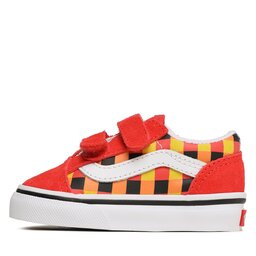 

Кросівки Vans Old Skool V VN0A4VJJBJN1 Glow Checkerboard Red/Mul, Червоний