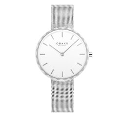 Obaku Klocka Obaku Folder V252LXCIMC Silver/White