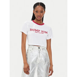 Juicy Couture Juicy Couture Póló Dump Him JCWCT23314 Fehér Slim Fit