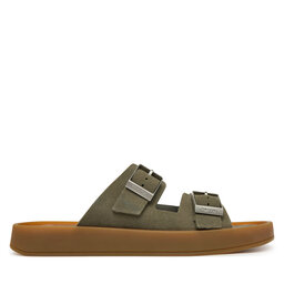 Calvin Klein Pantoletten Calvin Klein Ergon Double Bar Sandal Su HM0HM02094 Grün