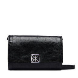 Calvin Klein Handtasche Calvin Klein Emblem Wallet On Strap LV04F1218G Schwarz