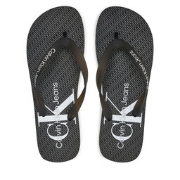 

В'єтнамки Calvin Klein Jeans Beach Sandal Glossy YM0YM00952 Black/Grey 0GM, Чорний