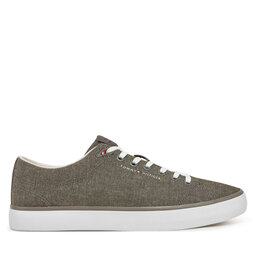 Tommy Hilfiger Sneakers aus Stoff Tommy Hilfiger Th Hi Vulc Low Core Chambray FM0FM05389 Grau