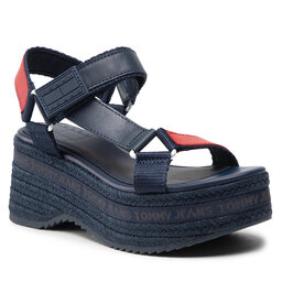 Tommy Jeans Espadrilky Tommy Jeans Wedge Sandal EN0EN01810 Rwb 0GY
