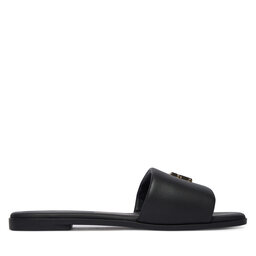 Tommy Hilfiger Pantoletten Tommy Hilfiger Th Logo Hardware Leather Mule FW0FW09292 Schwarz
