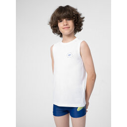 4F 4F Tank top 4FJSS23TTSHM284 Λευκό Regular Fit
