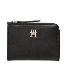 Tommy Hilfiger Große Damen Geldbörse Tommy Hilfiger Th Feminne Med Slim Wallet AW0AW14889 Schwarz