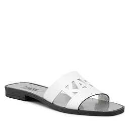 KARL LAGERFELD Șlapi KARL LAGERFELD KL80405 White Lthr W/Silver