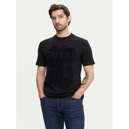 Guess Guess Marškinėliai M5YI13 I3Z14 Juoda Regular Fit