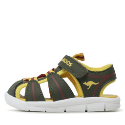 

Босоніжки KangaRoos K-Grobi 02106 000 8504 Olive/Sun Yellow, Зелений