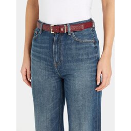 

Жіночий ремінь Tommy Hilfiger Th Casual Mono 3.0 AW0AW15382 Rouge XJS, Червоний