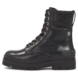 

Ботильйони Tommy Hilfiger Feminine Felt Lace Up Bootie FW0FW07500 Black BDS, Чорний