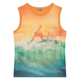 United Colors Of Benetton United Colors Of Benetton Tank top marškinėliai 3RD0CH020 Oranžinė Regular Fit
