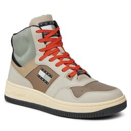 Tommy Jeans Sneakers Tommy Jeans Tjm Basket Mid Leather EM0EM01258 Bleached Stone AEV