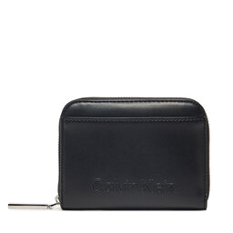 Calvin Klein Sieviešu maks Calvin Klein Embossed Logo Medium Zip Around K60K612965 Melns