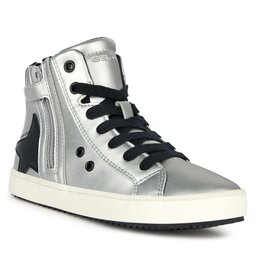 Geox Tenisice Geox J Kalispera Girl J044GA 000NF C1363 D Dk Silver/Black