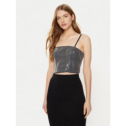 Guess Guess Top W5RH0G WGX40 Srebrna Slim Fit