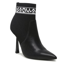 KARL LAGERFELD Škornji KARL LAGERFELD KL31353 Black Knit Textile