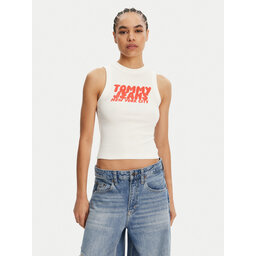 Tommy Jeans Tommy Jeans Felső DW0DW21339 Ekru Slim Fit