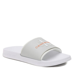 Calvin Klein Jeans Чехли Calvin Klein Jeans Slide Monogram Tpu YM0YM00361 Oyster Mushroom/White 0LG