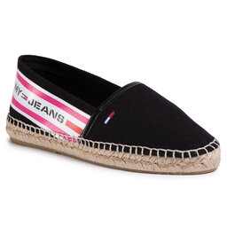 Tommy Jeans Espadrilky Tommy Jeans Chunky Tape Espadrille EN0EN00817 Black BDS