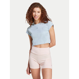 adidas adidas Футболка Lounge IY6744 Блакитний Slim Fit