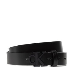 Calvin Klein Jeans Cinturón para mujer Calvin Klein Jeans Round Mono Plaque Belt 30Mm K60K609832 Black BDS