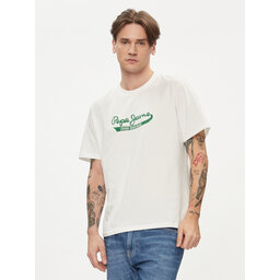 Pepe Jeans Pepe Jeans Marškinėliai Claude PM509390 Écru Regular Fit